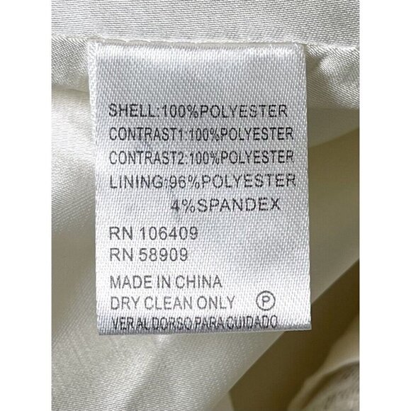 GIANNI BINI Womens XS Ivory Full Tulle Below-Knee SKIRT Gold Check Sequins EUC - Picture 6 of 6